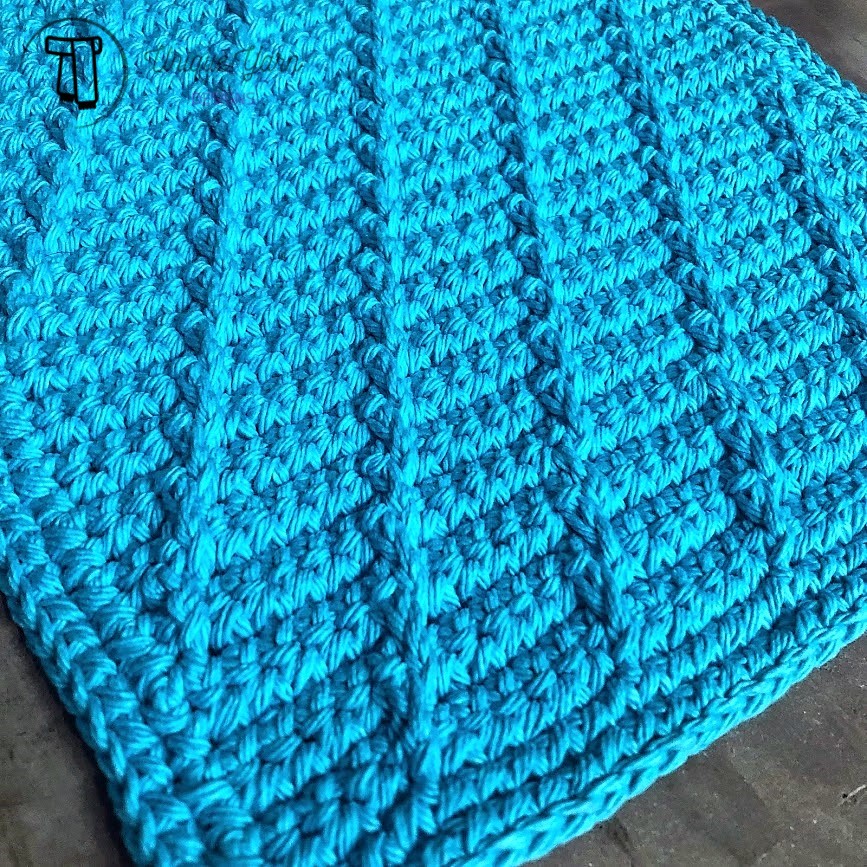 Textured Stripes Dishcloth Crochet Pattern