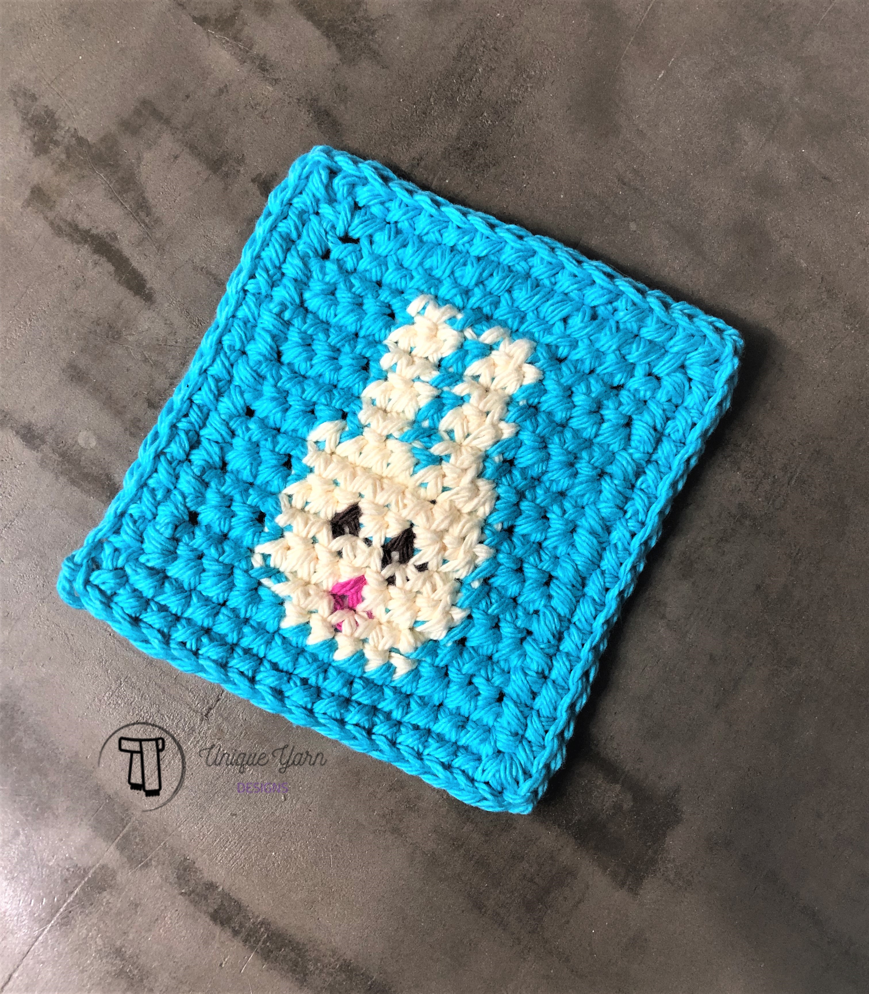 Little Bunny Easter Coaster Crochet Pattern