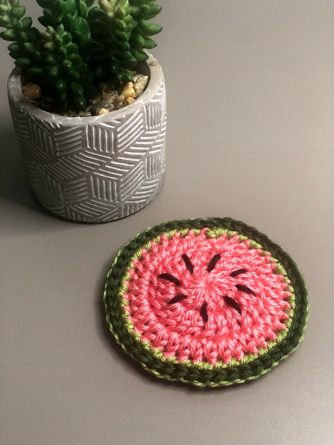 Watermelon Coaster Crochet Pattern